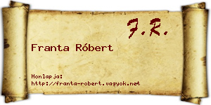 Franta Róbert névjegykártya