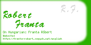 robert franta business card